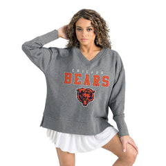 Chicago Bears  Gameday Couture Women's French Terry V-Neck Pullover Sweatshirt