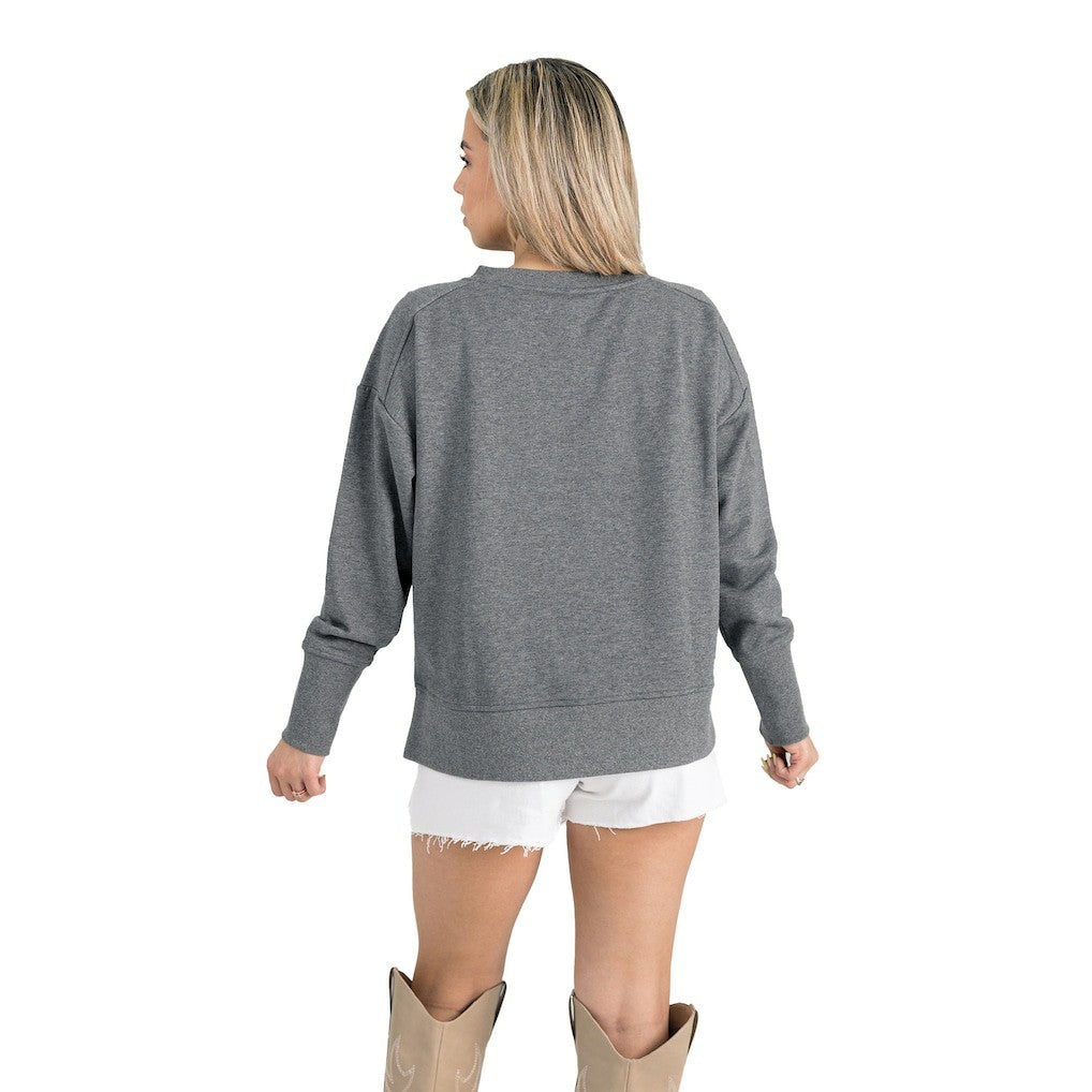 Seattle Seahawks  Gameday Couture Women's French Terry V-Neck Pullover Sweatshirt