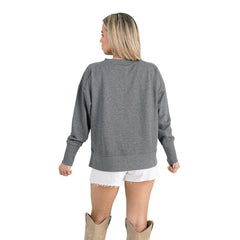 New Orleans Saints  Gameday Couture Women's French Terry V-Neck Pullover Sweatshirt