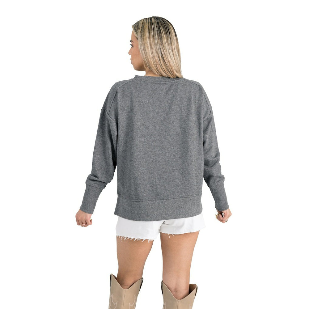 Minnesota Vikings  Gameday Couture Women's French Terry V-Neck Pullover Sweatshirt
