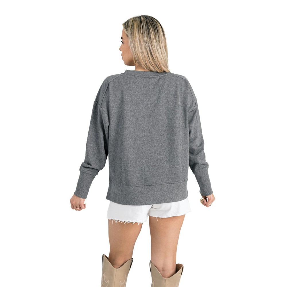 Green Bay Packers  Gameday Couture Women's French Terry V-Neck Pullover Sweatshirt