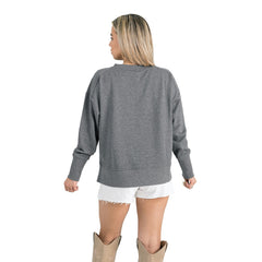 Green Bay Packers  Gameday Couture Women's French Terry V-Neck Pullover Sweatshirt