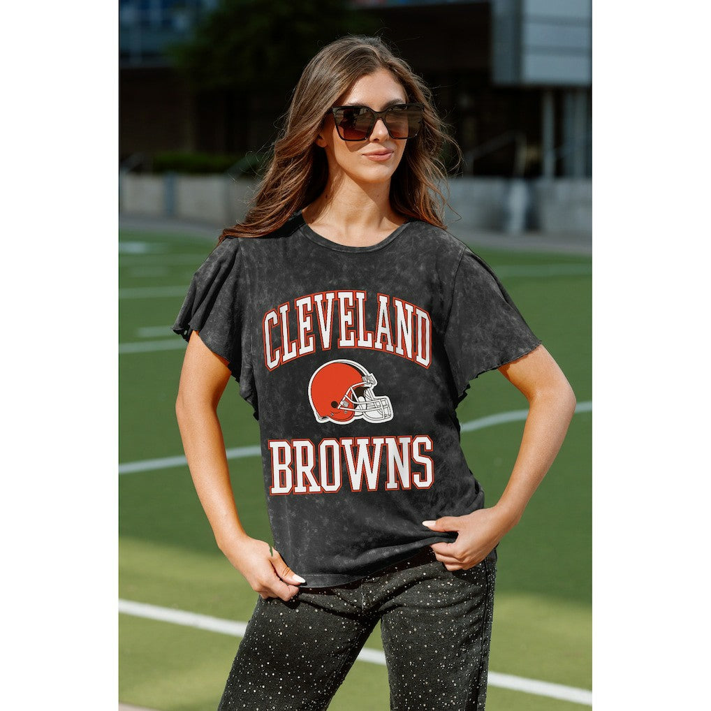 Cleveland Browns  Gameday Couture Women's Relaxed Flutter Sleeve T-Shirt