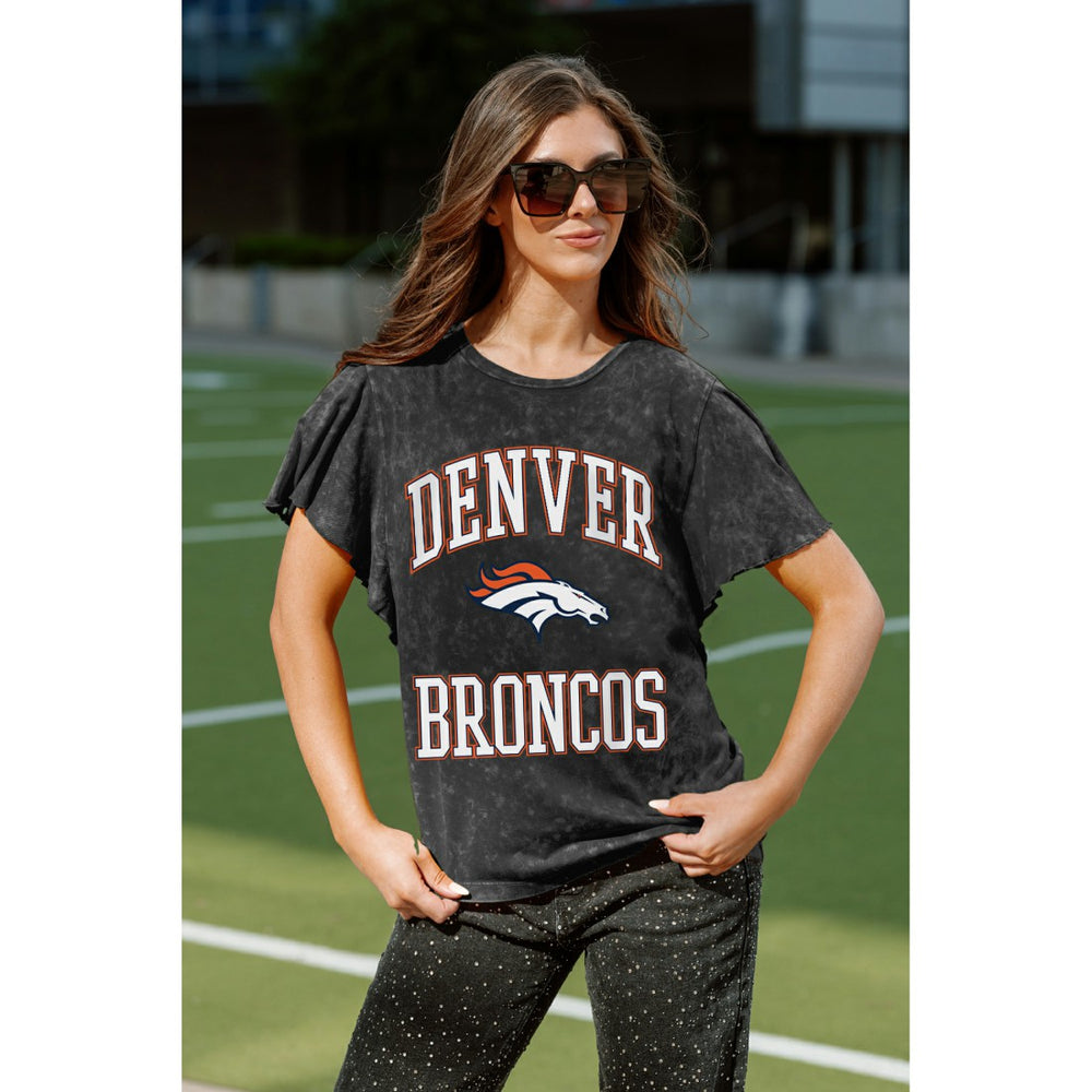 Denver Broncos  Gameday Couture Women's Relaxed Flutter Sleeve T-Shirt