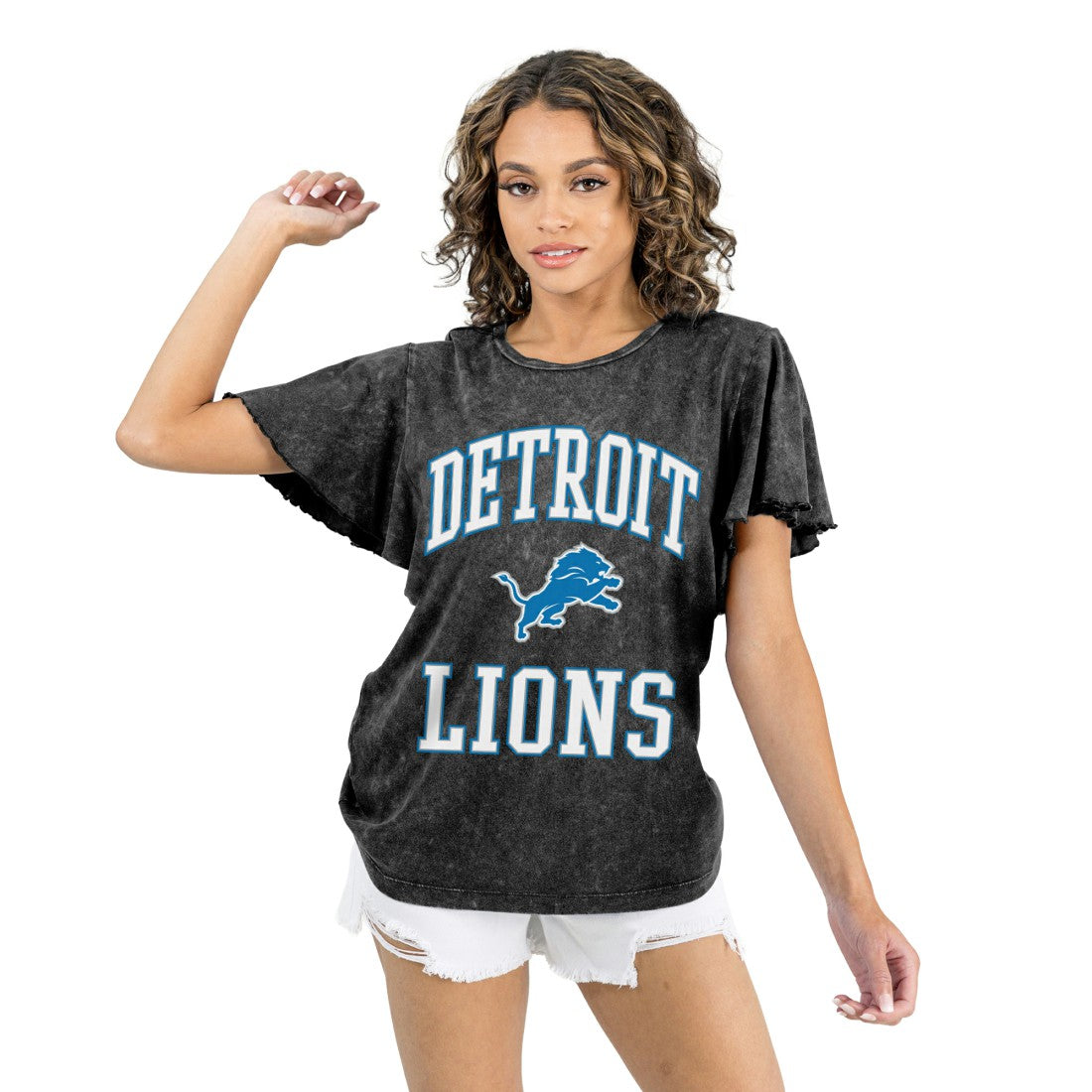 Detroit Lions  Gameday Couture Women's Relaxed Flutter Sleeve T-Shirt