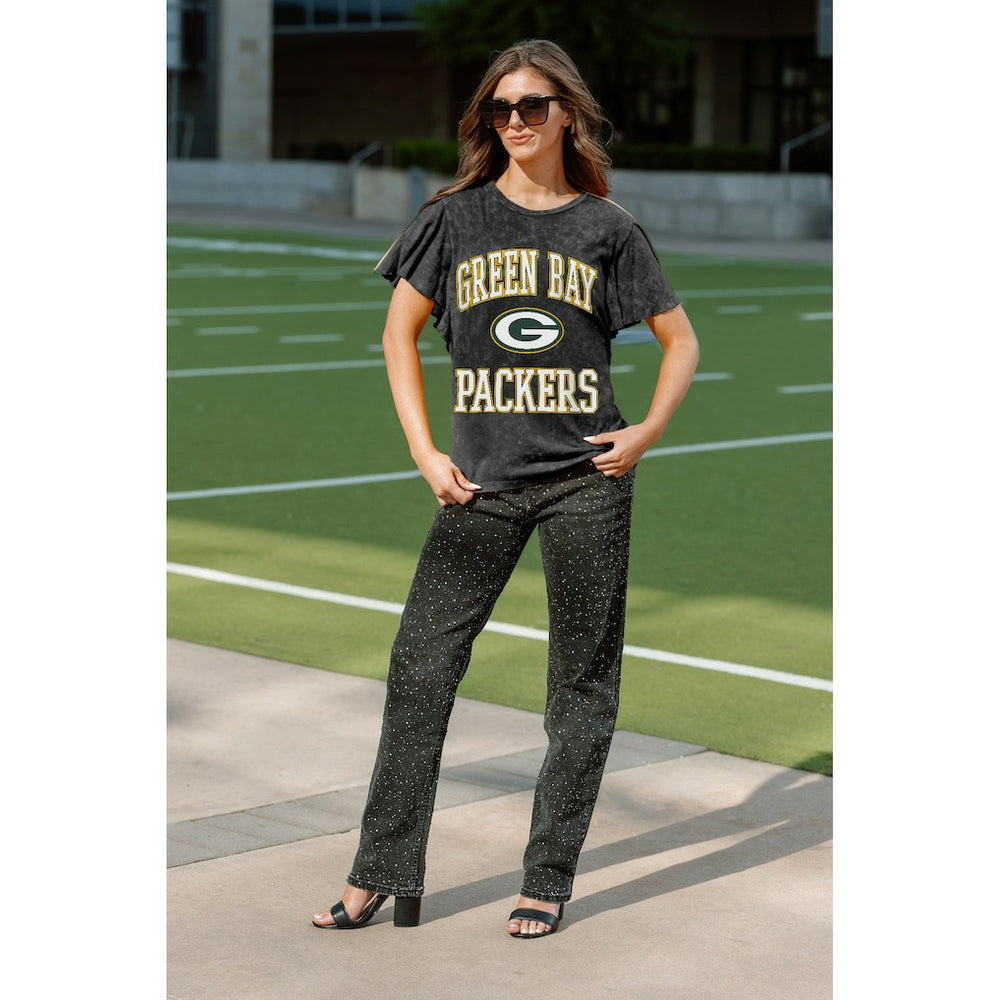 Green Bay Packers  Gameday Couture Women's Relaxed Flutter Sleeve T-Shirt