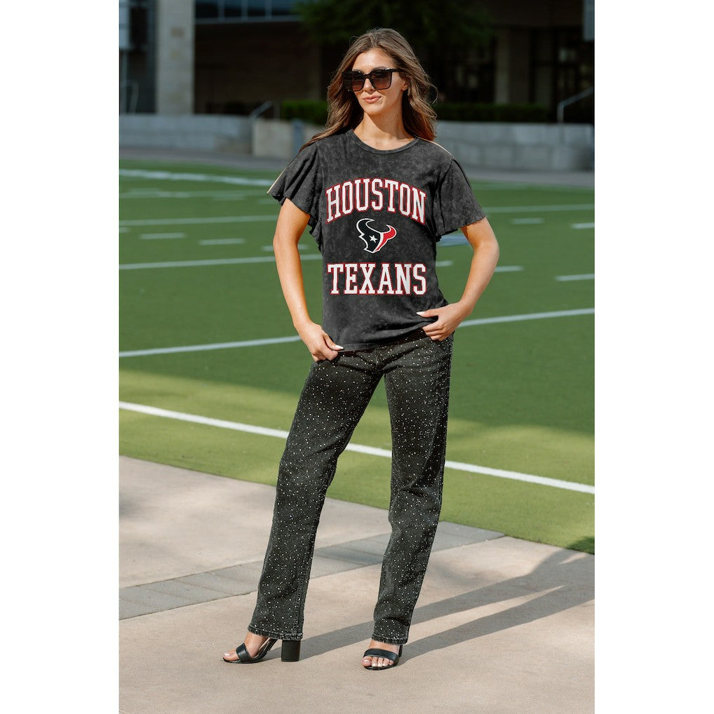 Houston Texans  Gameday Couture Women's Relaxed Flutter Sleeve T-Shirt