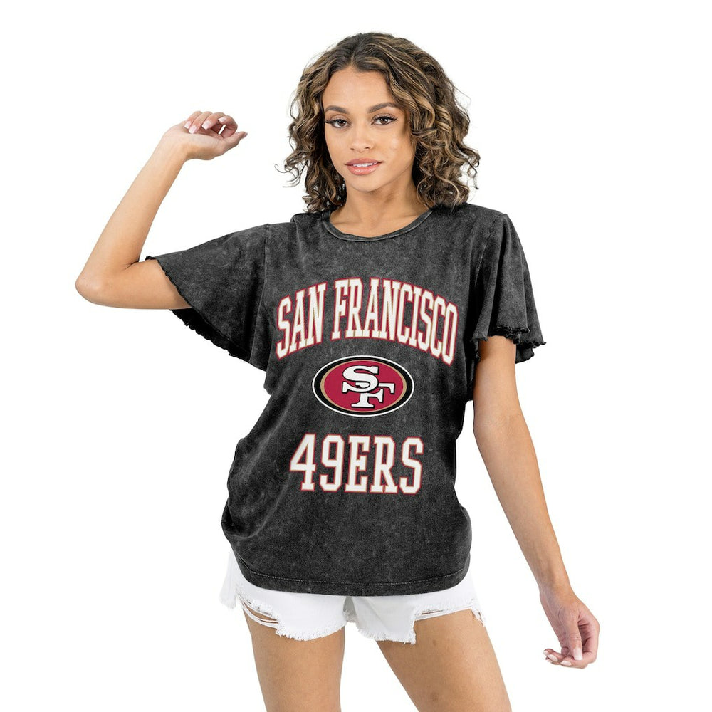 San Francisco 49ers  Gameday Couture Women's Relaxed Flutter Sleeve T-Shirt