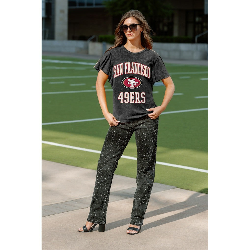 San Francisco 49ers  Gameday Couture Women's Relaxed Flutter Sleeve T-Shirt
