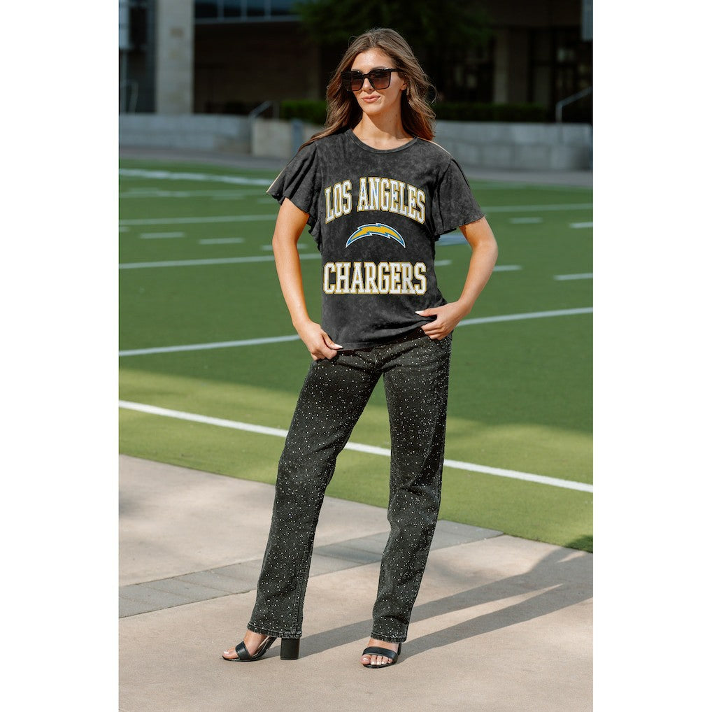 Los Angeles Chargers  Gameday Couture Women's Relaxed Flutter Sleeve T-Shirt