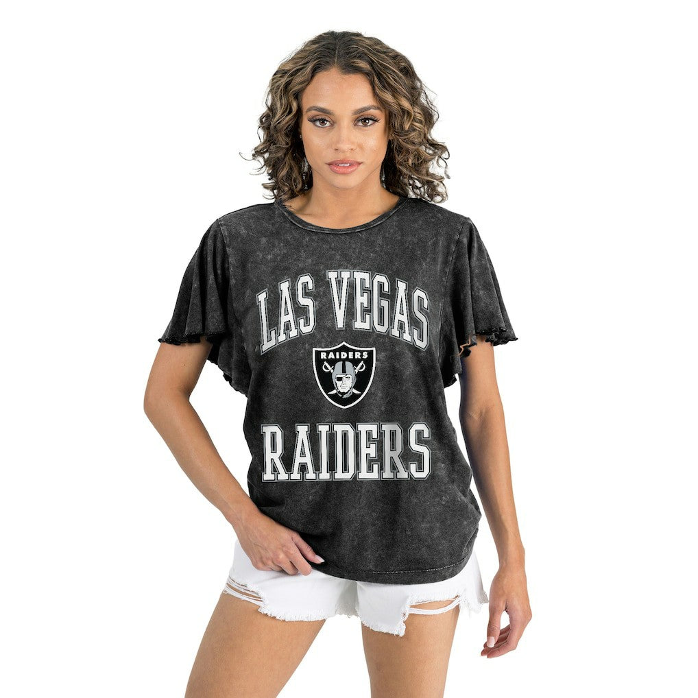 Las Vegas Raiders  Gameday Couture Women's Relaxed Flutter Sleeve T-Shirt