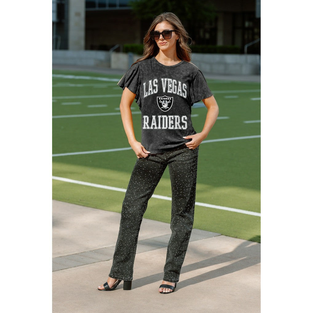 Las Vegas Raiders  Gameday Couture Women's Relaxed Flutter Sleeve T-Shirt