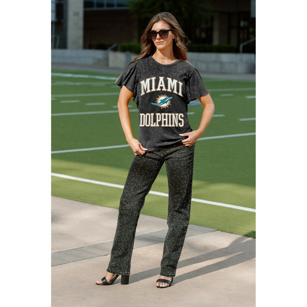 Miami Dolphins  Gameday Couture Women's Relaxed Flutter Sleeve T-Shirt