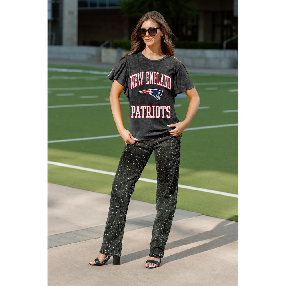 New England Patriots  Gameday Couture Women's Relaxed Flutter Sleeve T-Shirt