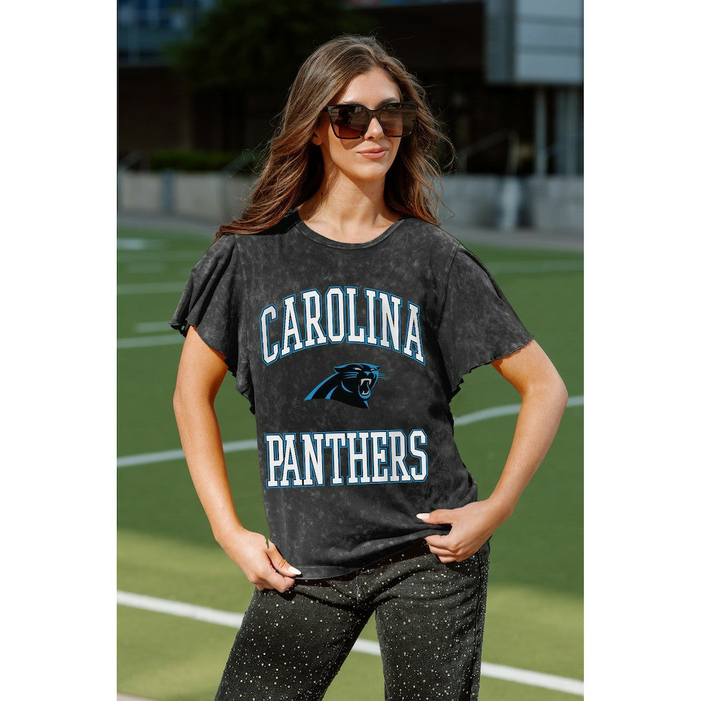 Carolina Panthers  Gameday Couture Women's Relaxed Flutter Sleeve T-Shirt