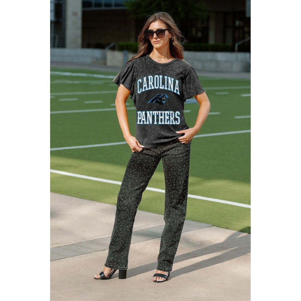 Carolina Panthers  Gameday Couture Women's Relaxed Flutter Sleeve T-Shirt
