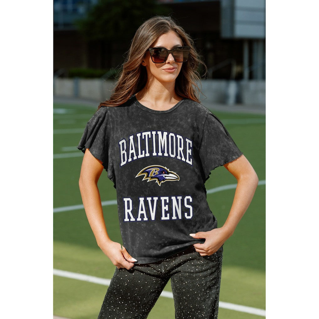Baltimore Ravens  Gameday Couture Women's Relaxed Flutter Sleeve T-Shirt
