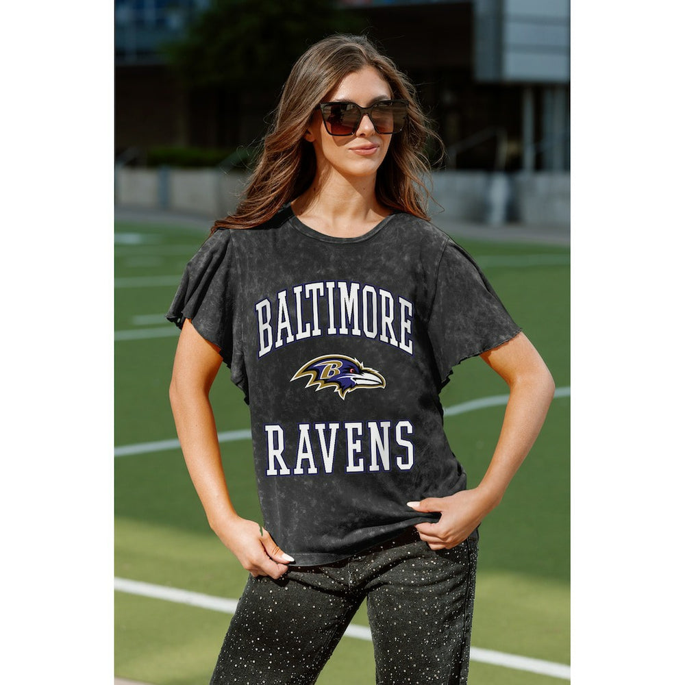 Baltimore Ravens  Gameday Couture Women's Relaxed Flutter Sleeve T-Shirt