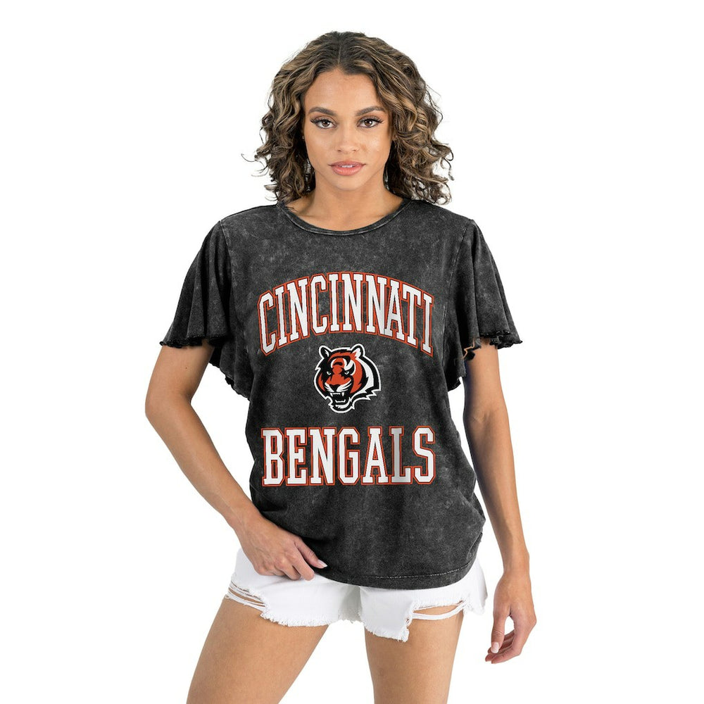 Cincinnati Bengals  Gameday Couture Women's Relaxed Flutter Sleeve T-Shirt