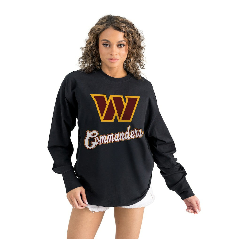 Washington Commanders  Gameday Couture Women's Oversized Long Sleeve T-Shirt