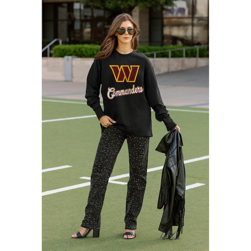 Washington Commanders  Gameday Couture Women's Oversized Long Sleeve T-Shirt