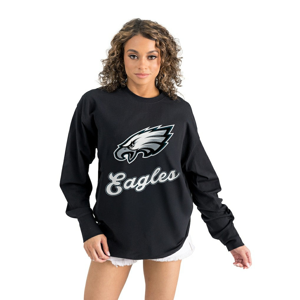 Philadelphia Eagles  Gameday Couture Women's Oversized Long Sleeve T-Shirt