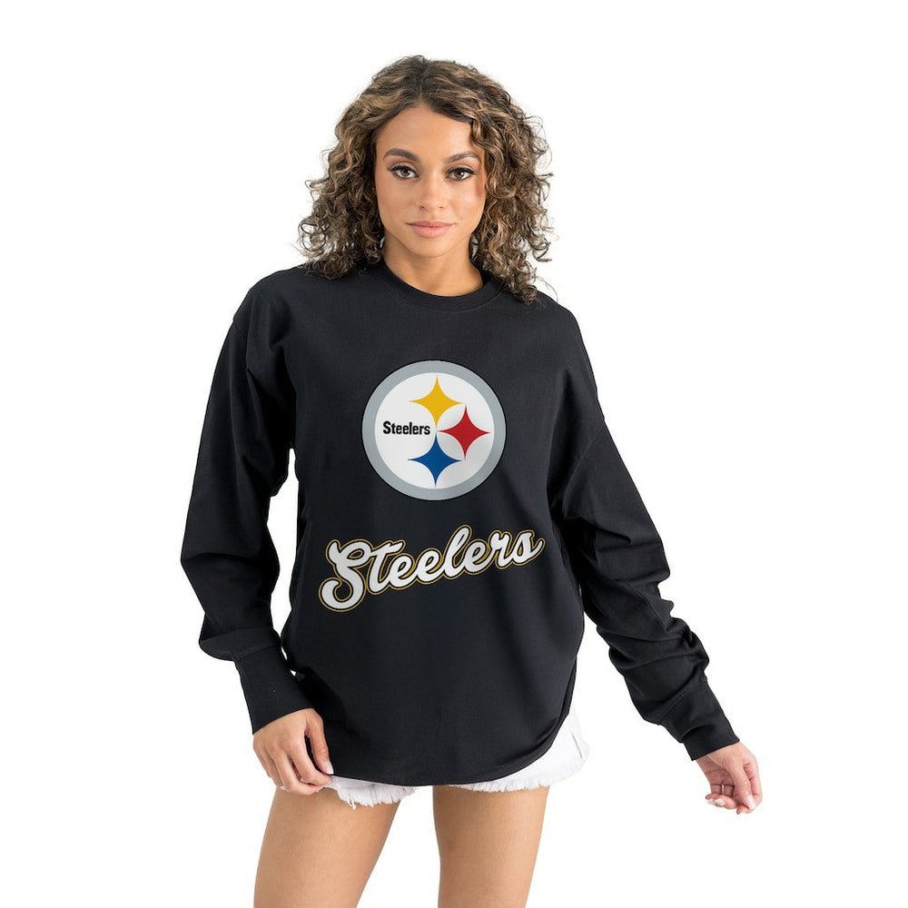 Pittsburgh Steelers  Gameday Couture Women's Oversized Long Sleeve T-Shirt