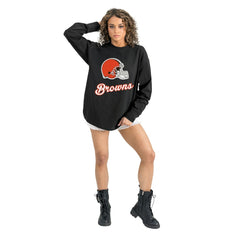 Cleveland Browns  Gameday Couture Women's Oversized Long Sleeve T-Shirt
