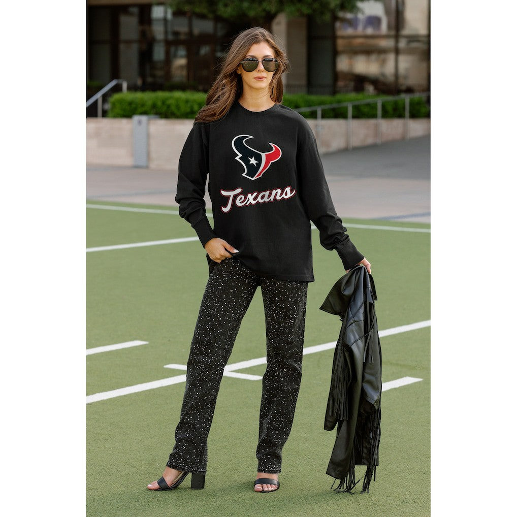 Houston Texans  Gameday Couture Women's Oversized Long Sleeve T-Shirt