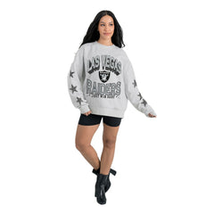 Las Vegas Raiders  Gameday Couture Women's Resilience Relaxed Rhinestone Pullover Sweatshirt