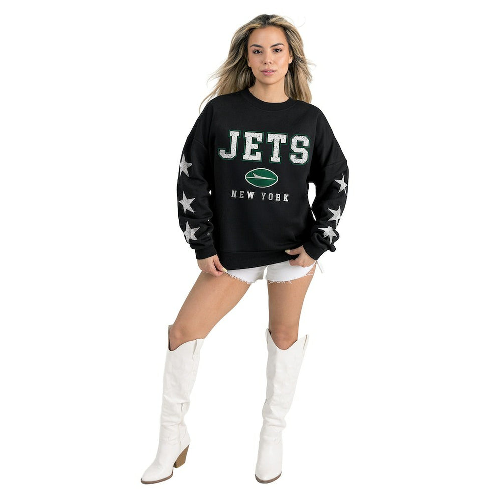 New York Jets  Gameday Couture Women's Velocity Relaxed Rhinestone Pullover Sweatshirt