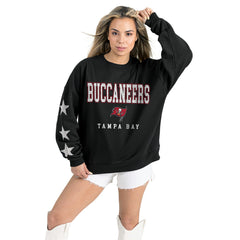 Tampa Bay Buccaneers  Gameday Couture Women's Velocity Relaxed Rhinestone Pullover Sweatshirt