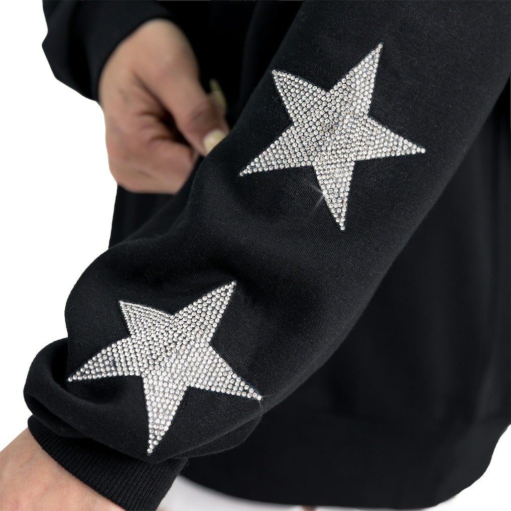 Cincinnati Bengals  Gameday Couture Women's Velocity Relaxed Rhinestone Pullover Sweatshirt