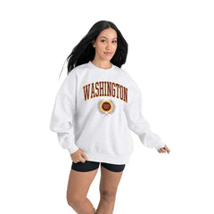 Washington Commanders  Gameday Couture Women's Traditional Logo Oversized Premium Fleece Pullover Sweatshirt