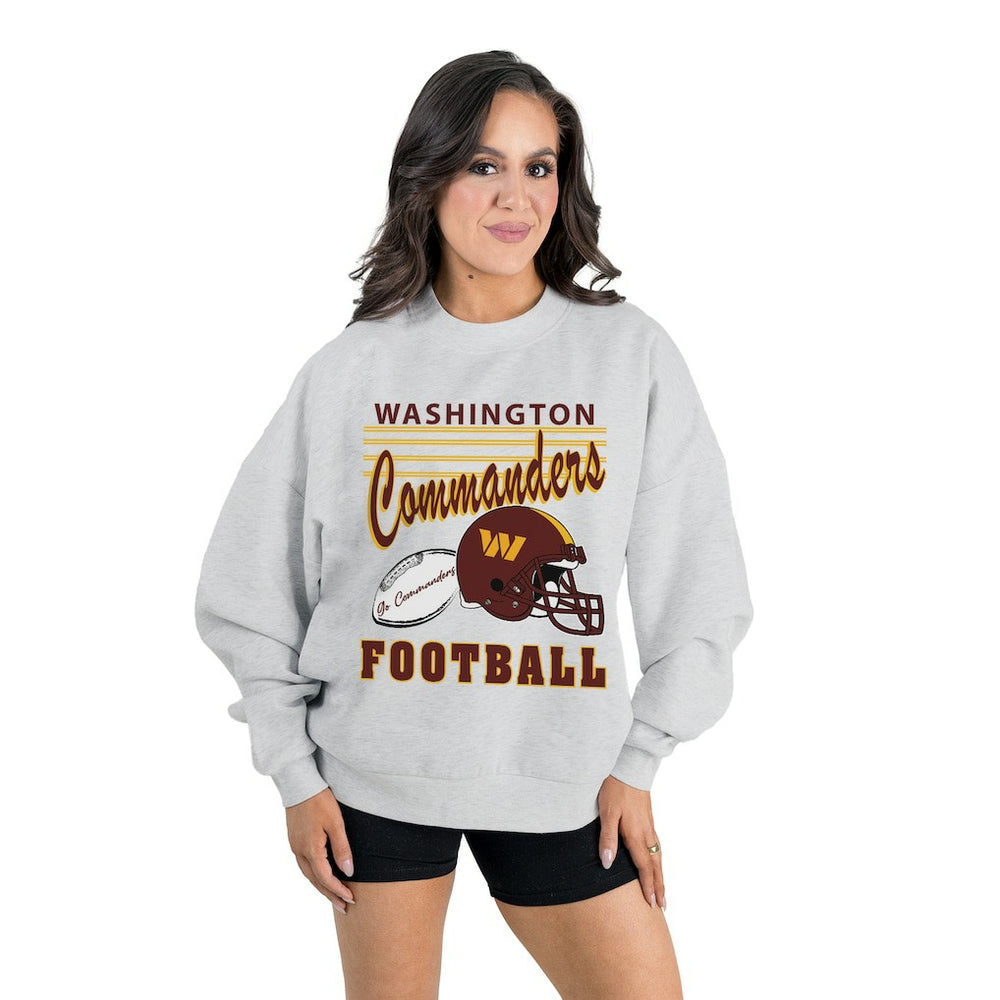 Washington Commanders  Gameday Couture Women's Home Turf Oversized Premium Fleece Pullover Sweatshirt