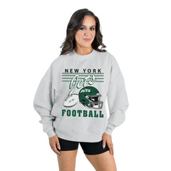 New York Jets  Gameday Couture Women's Home Turf Oversized Premium Fleece Pullover Sweatshirt