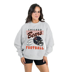 Chicago Bears  Gameday Couture Women's Home Turf Oversized Premium Fleece Pullover Sweatshirt