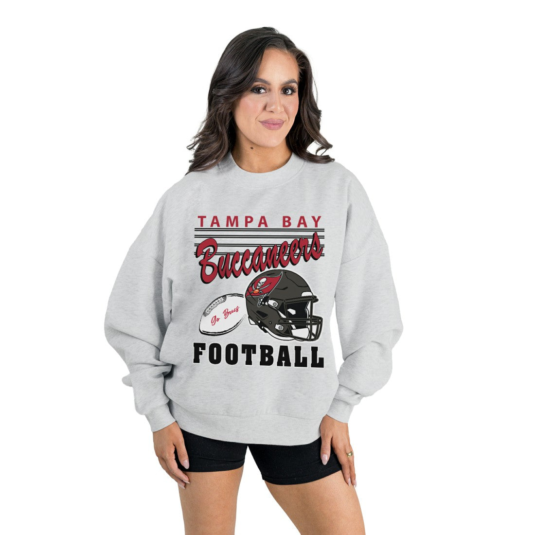 Tampa Bay Buccaneers  Gameday Couture Women's Home Turf Oversized Premium Fleece Pullover Sweatshirt