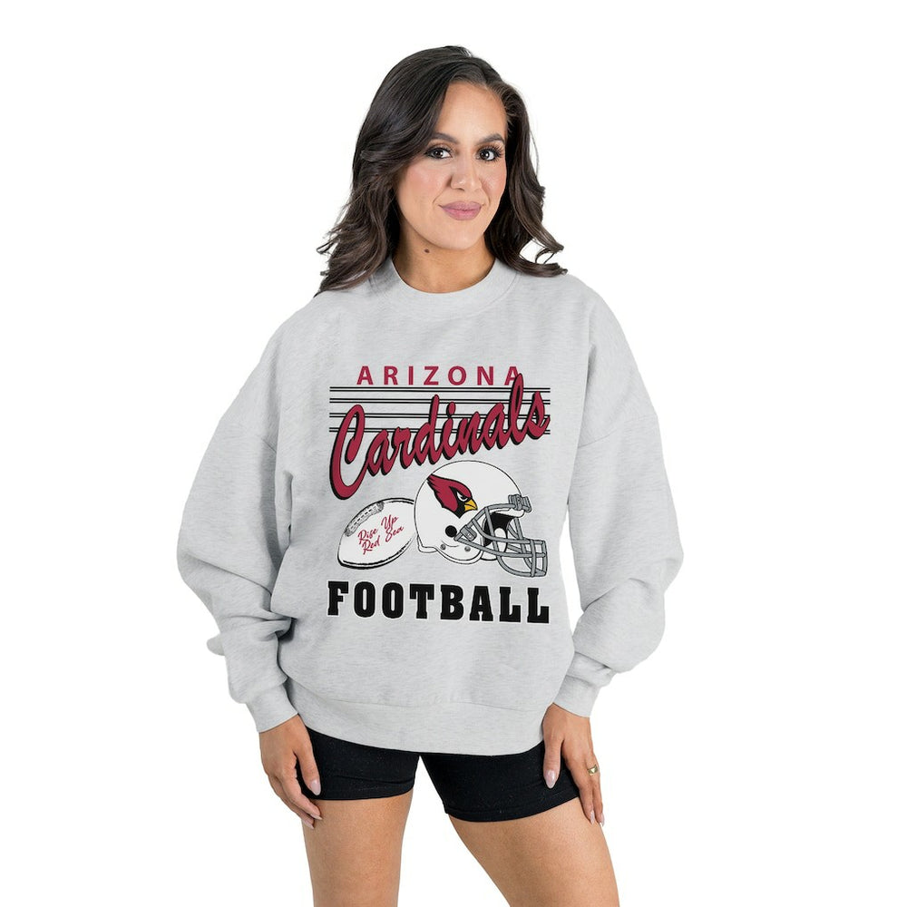 Arizona Cardinals  Gameday Couture Women's Home Turf Oversized Premium Fleece Pullover Sweatshirt