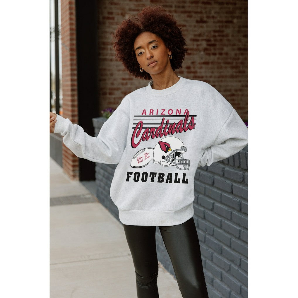 Arizona Cardinals  Gameday Couture Women's Home Turf Oversized Premium Fleece Pullover Sweatshirt
