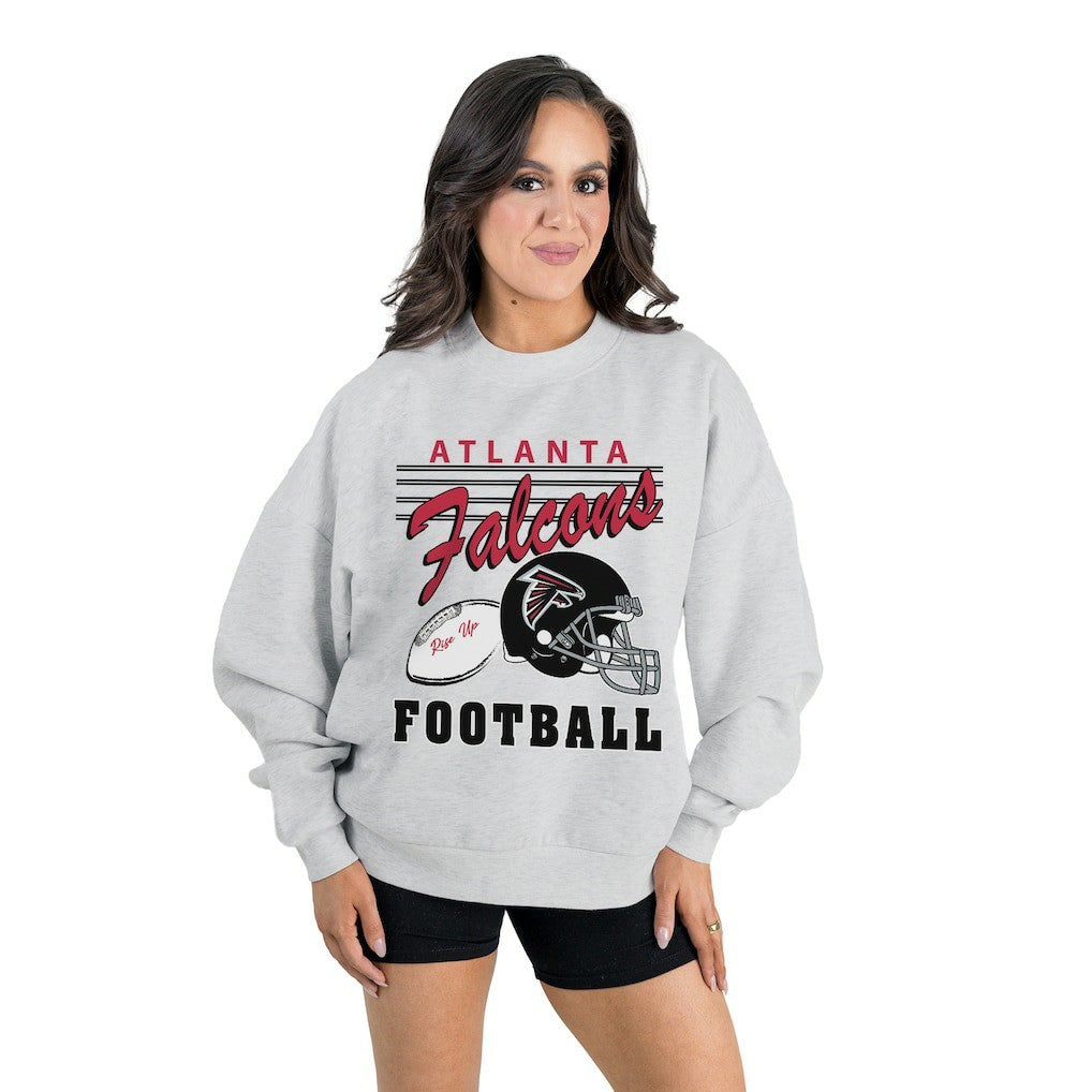 Atlanta Falcons  Gameday Couture Women's Home Turf Oversized Premium Fleece Pullover Sweatshirt