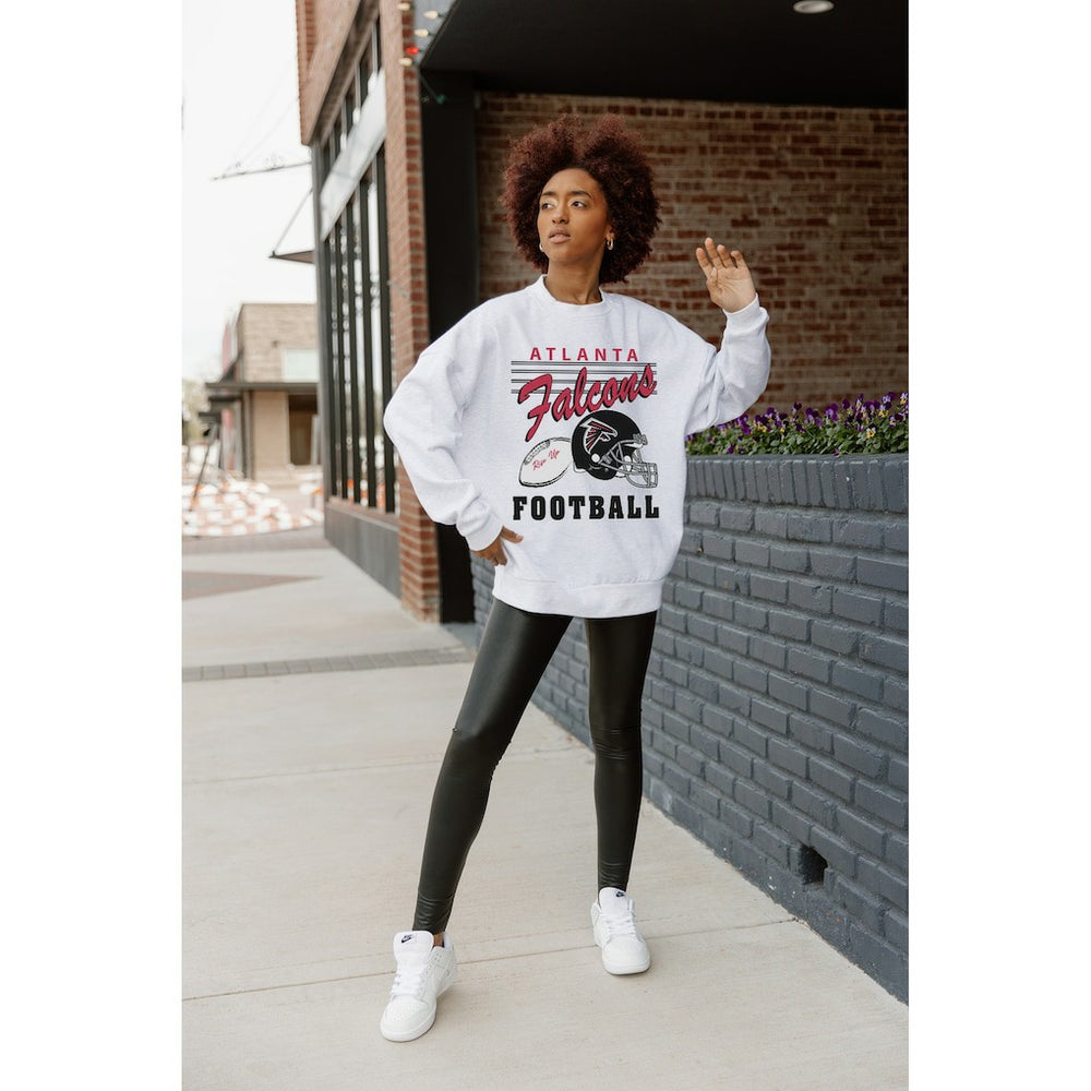 Atlanta Falcons  Gameday Couture Women's Home Turf Oversized Premium Fleece Pullover Sweatshirt