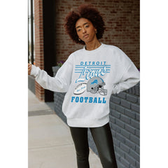Detroit Lions  Gameday Couture Women's Home Turf Oversized Premium Fleece Pullover Sweatshirt