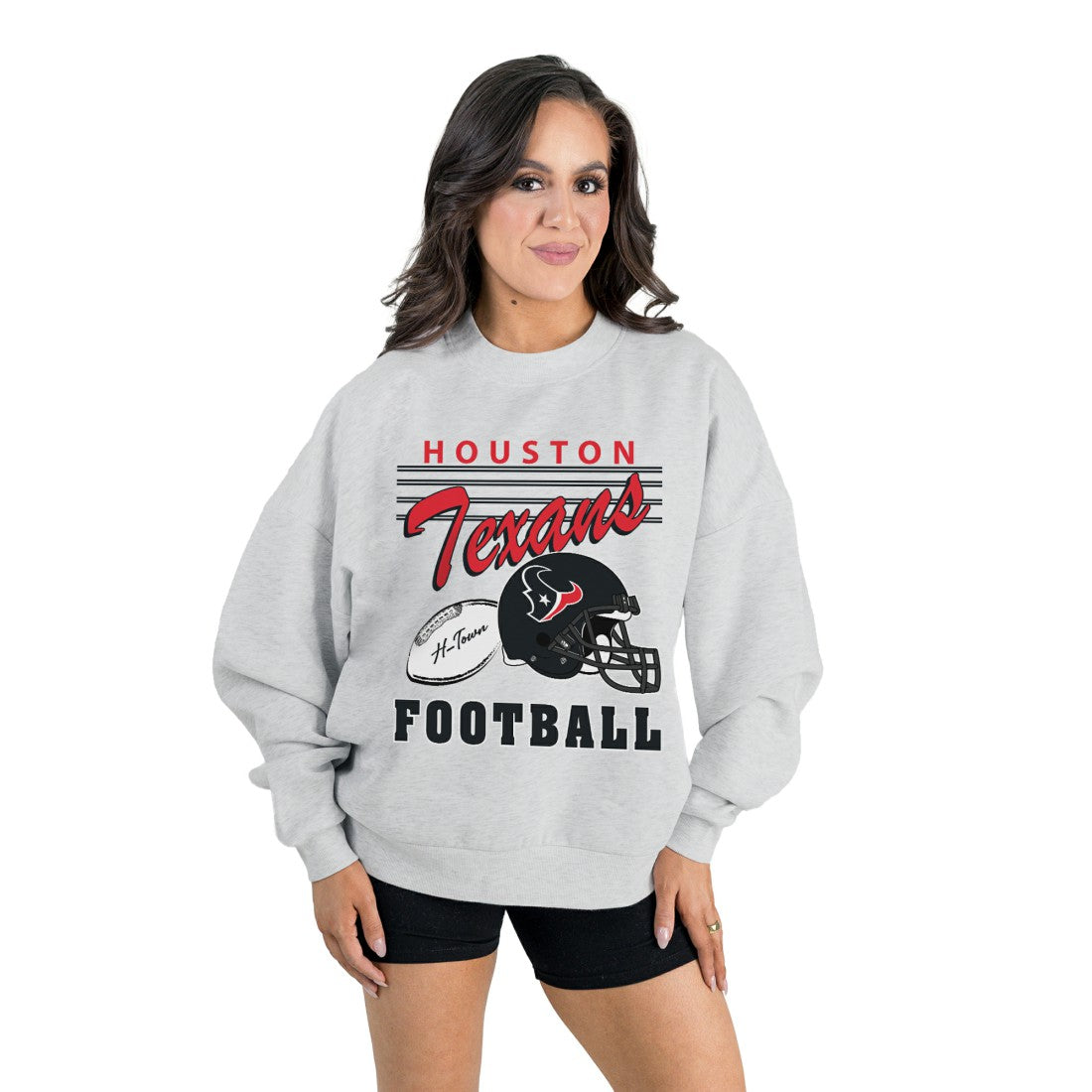 Houston Texans  Gameday Couture Women's Home Turf Oversized Premium Fleece Pullover Sweatshirt