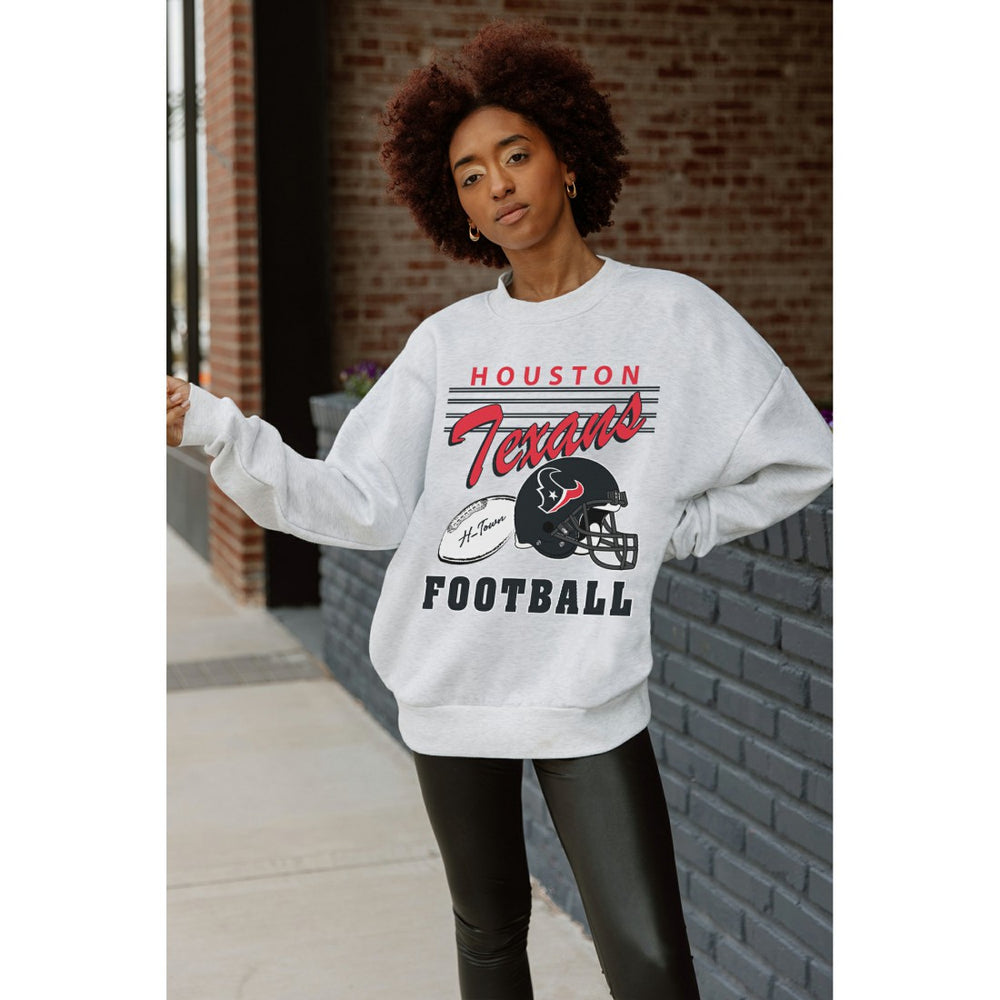 Houston Texans  Gameday Couture Women's Home Turf Oversized Premium Fleece Pullover Sweatshirt