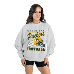 Green Bay Packers  Gameday Couture Women's Home Turf Oversized Premium Fleece Pullover Sweatshirt