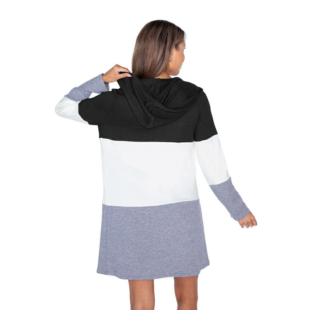 Denver Broncos  Gameday Couture Women's Tri-Blend Color Block Lightweight Cardigan Hoodie