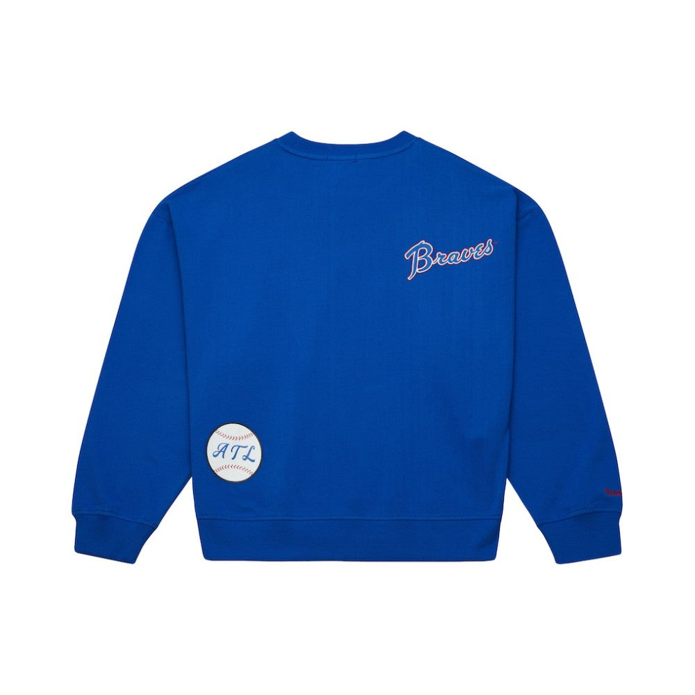 Atlanta Braves Mitchell & Ness Women's Cooperstown Collection Crewneck Sweatshirt | MLB Sale