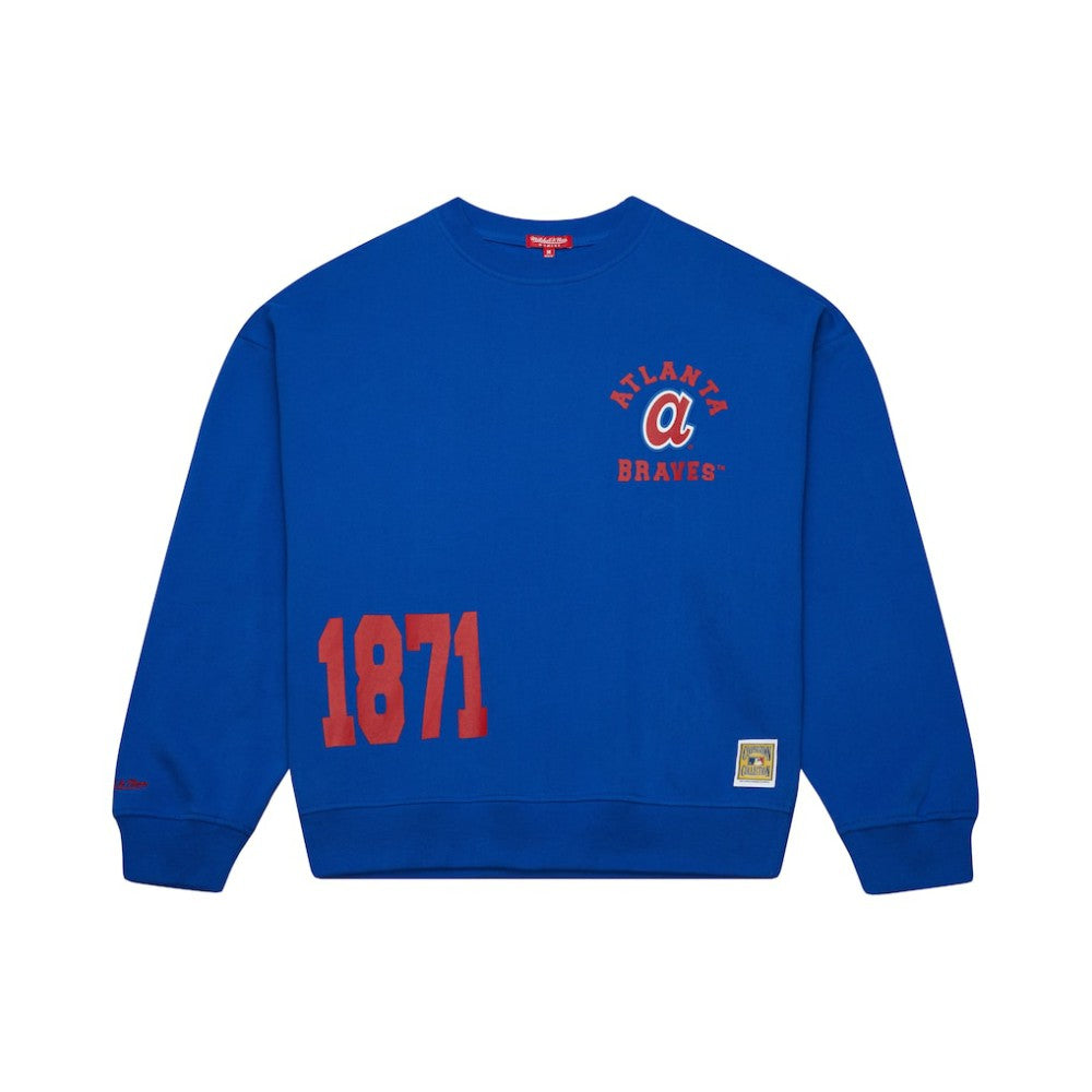 Atlanta Braves Mitchell & Ness Women's Cooperstown Collection Crewneck Sweatshirt | MLB Sale