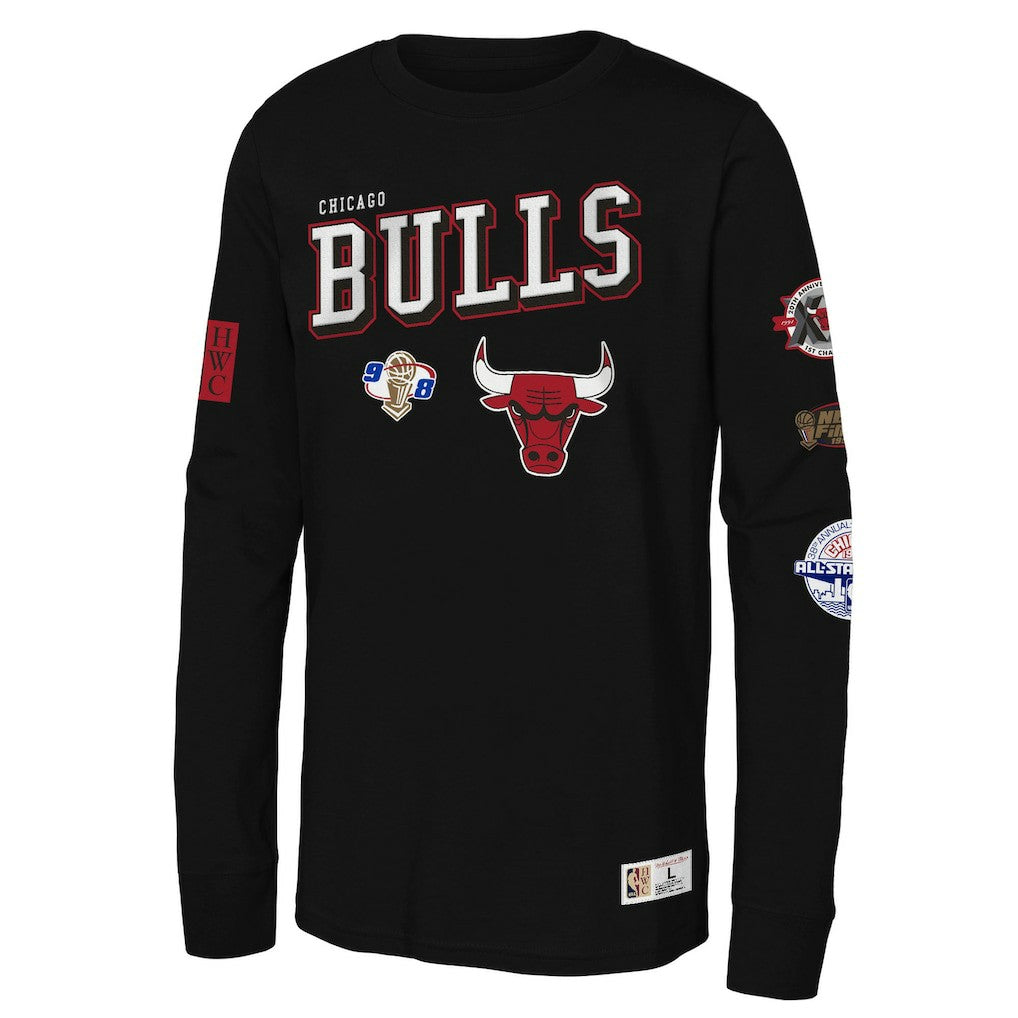 Chicago Bulls Youth Hardwood Classics Training Camp Long Sleeve T-Shirt sale Online